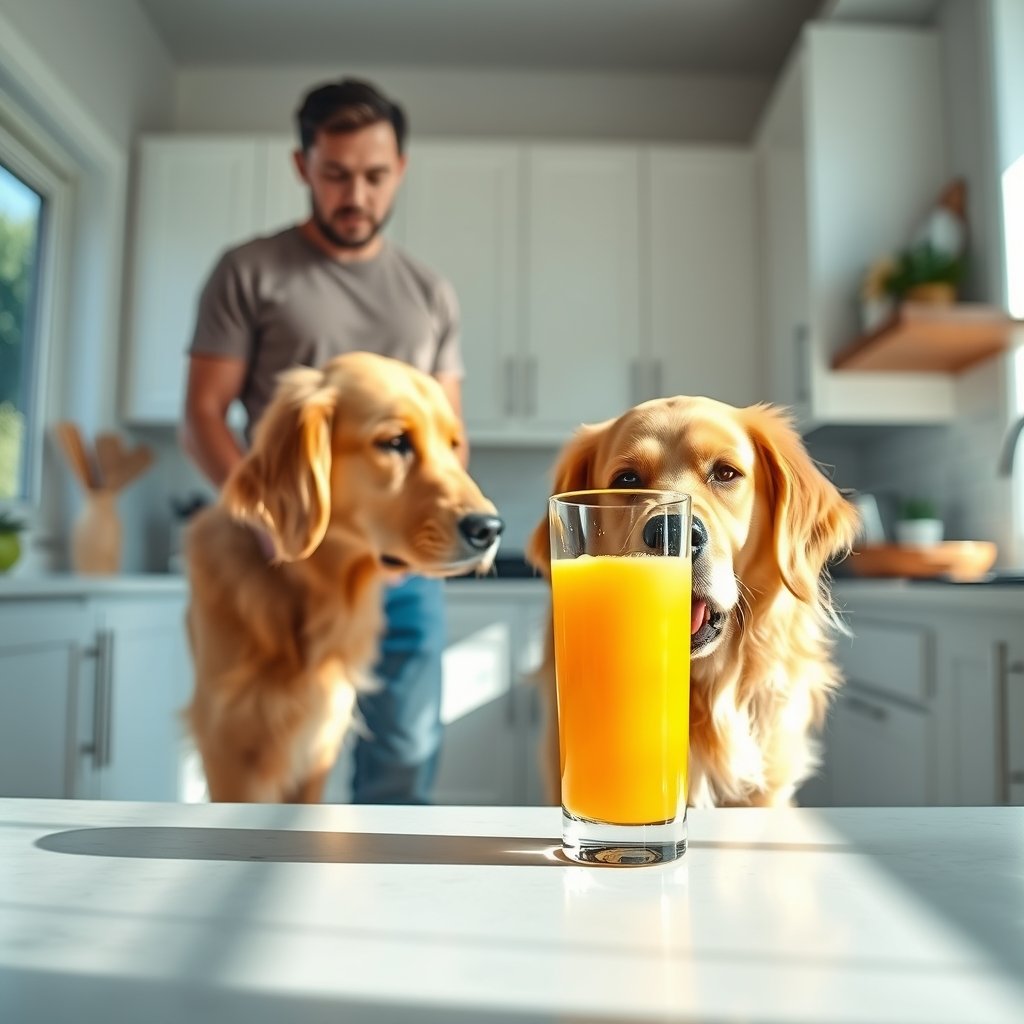 can dogs drink orange juice - Illustration 1